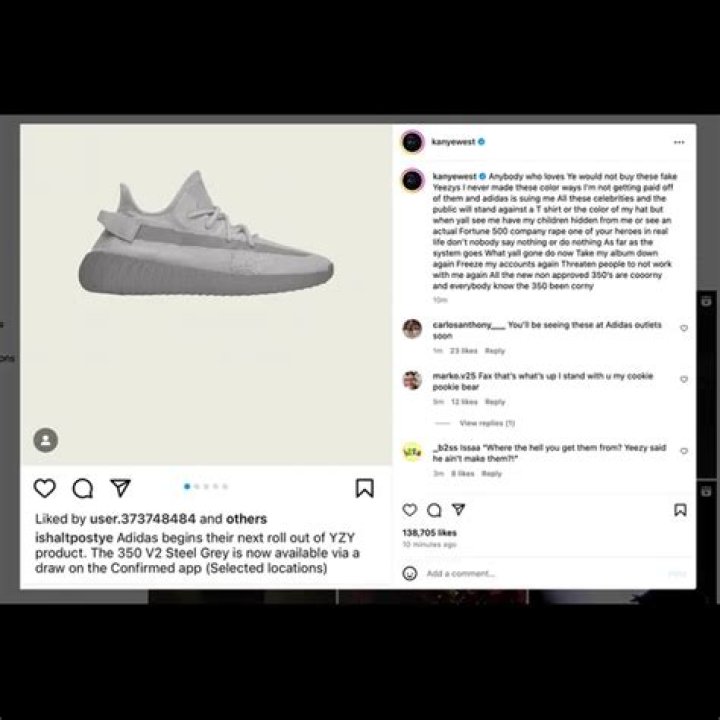 Kanye West Slams Adidas For Bringing Back Yeezy 350 Inventory