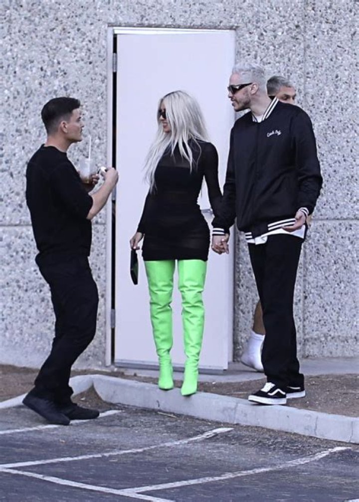 Kim Kardashian Slays in Neon Green Boots Next to Matching Blonde Boyfriend Pete Davidson! Photos