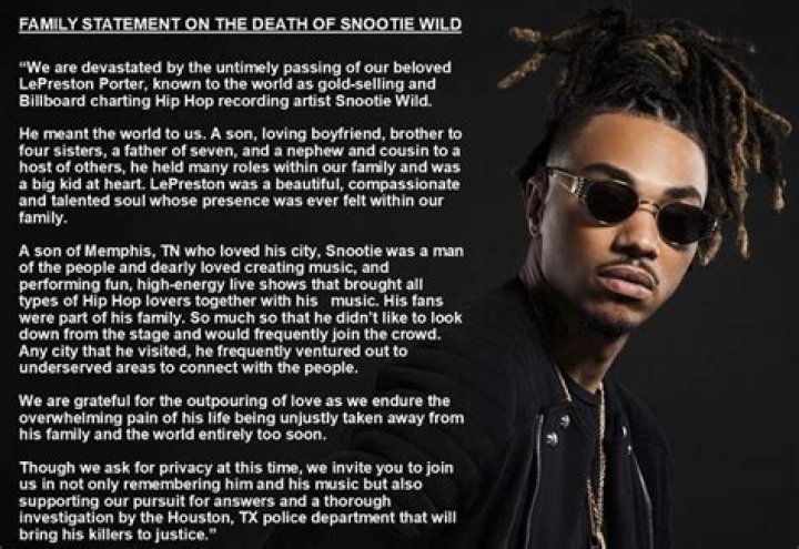 Snootie Wild's Family Issues Statement Following His Death